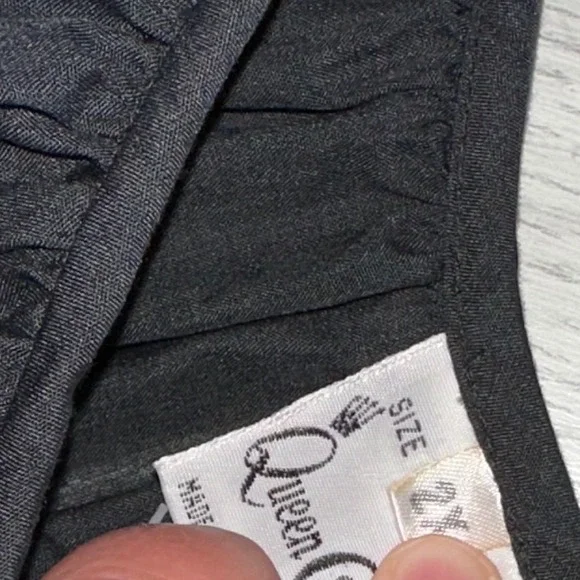 Vintage Queen Cato Embroidered Floral Dress Scalloped Hem Short Sleeve Size 2X - Picture 6 of 7